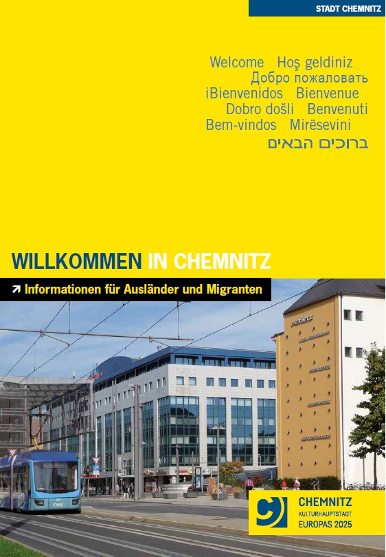 Titel der Broschüre "Willkommen in Chemnitz"