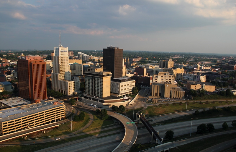 view of the city Akron