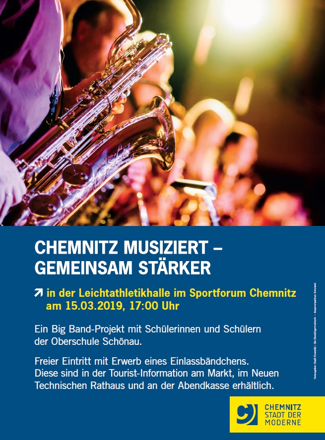 Plakat zum Abschlusskonzert der Oberschule Schönau