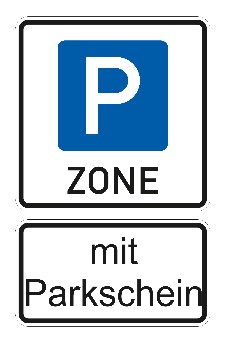 Verkehrsschild Parkzone