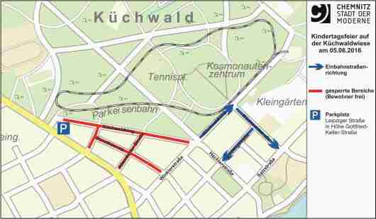 Pd0312 Kinderfest Küchwald Verkehr Übersichtsplan