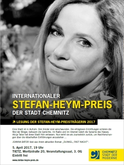 Internationaler Stefan-Heym-Preis: Lesung der Preisträgerin Joanna Bator 