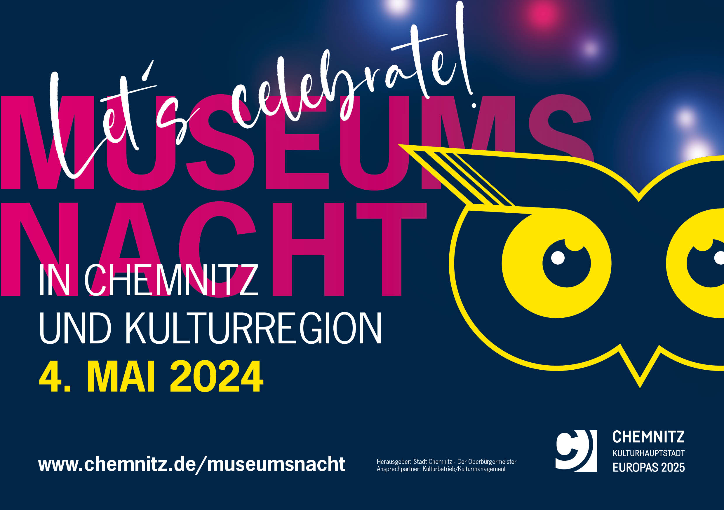 Die Chemnitzer Museumsnacht 2024 findet am 4. Mai in Chemnitz und der Kulturregion statt.