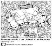 Frühzeitige Beteiligung der Öffentlichkeit zum Bebauungsplan Nr. 21/17 Wohnen an der Dorfstraße: Geben Sie Ihre Anmerkungen dazu ab!