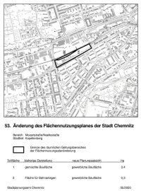 Frühzeitige Beteiligung der Öffentlichkeit zur 53. Änderung des Flächennutzungsplanes der Stadt Chemnitz