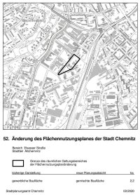 Frühzeitige Beteiligung der Öffentlichkeit zur 52. Änderung des Flächennutzungsplanes der Stadt Chemnitz