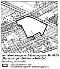 Erneute öffentliche Auslegung zum vorhabenbezogenen Bebauungsplan Nr. 02/58 Marienberger-/Saidenbachstraße