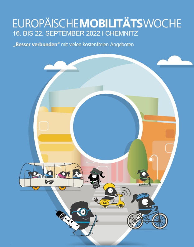 Titelbild des Faltblattes zur Europäischen Mobilitätswoche