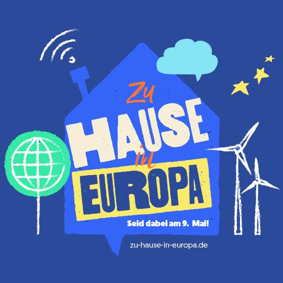 Europe Day is celebrated on 9 May 2021 from 9 a.m. to 9 p.m. Representatives from the European Commission and the European Parliament Liaison Office in Berlin invite discussion on the Green Deal, digitalisation and Europe’s place in the world. https://zu-hause-in-europa.de/