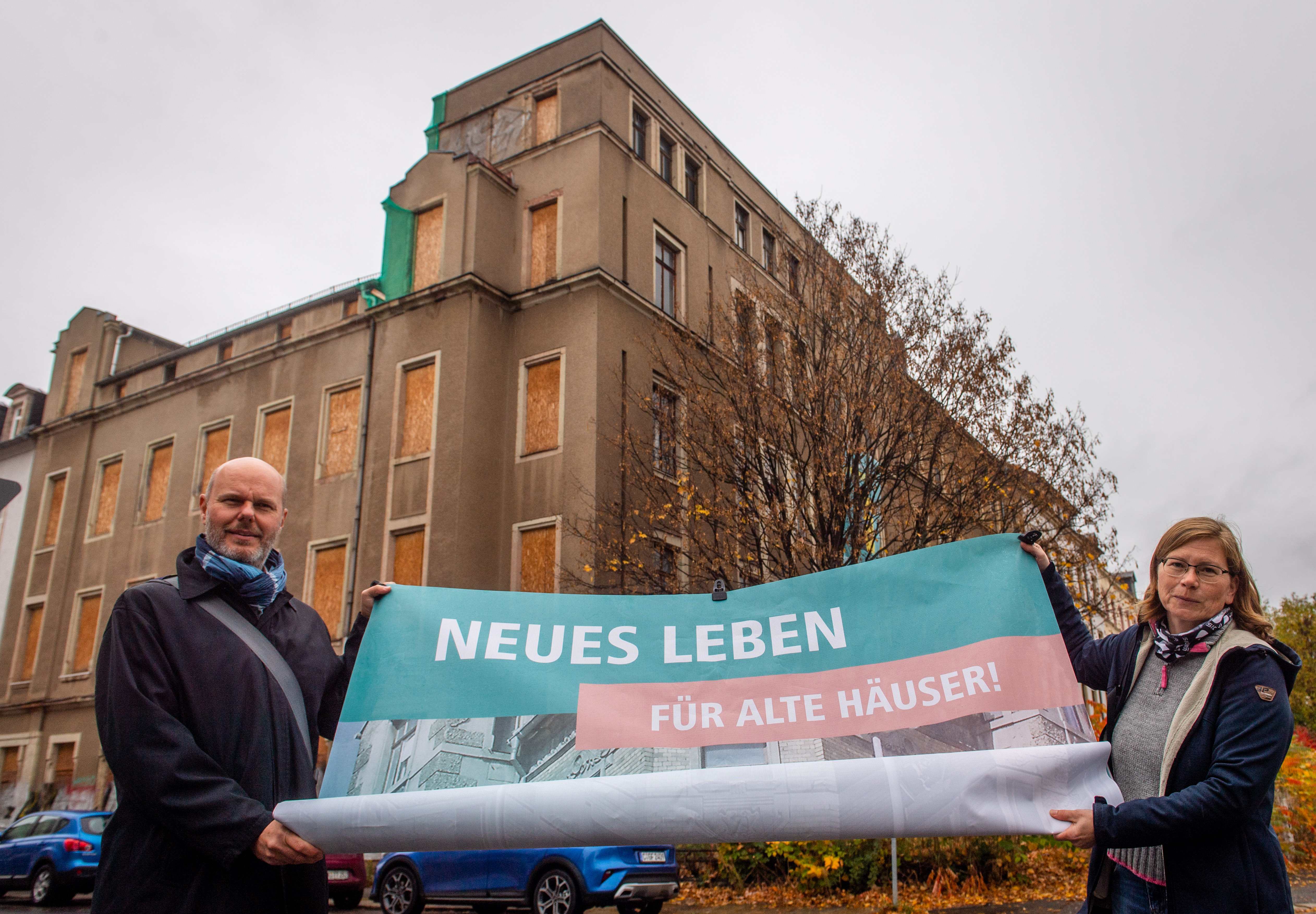 Chemnitz, Internationaler Tag der Städte 30.10.2020, Pressetermin an der Straße der Nationen 47