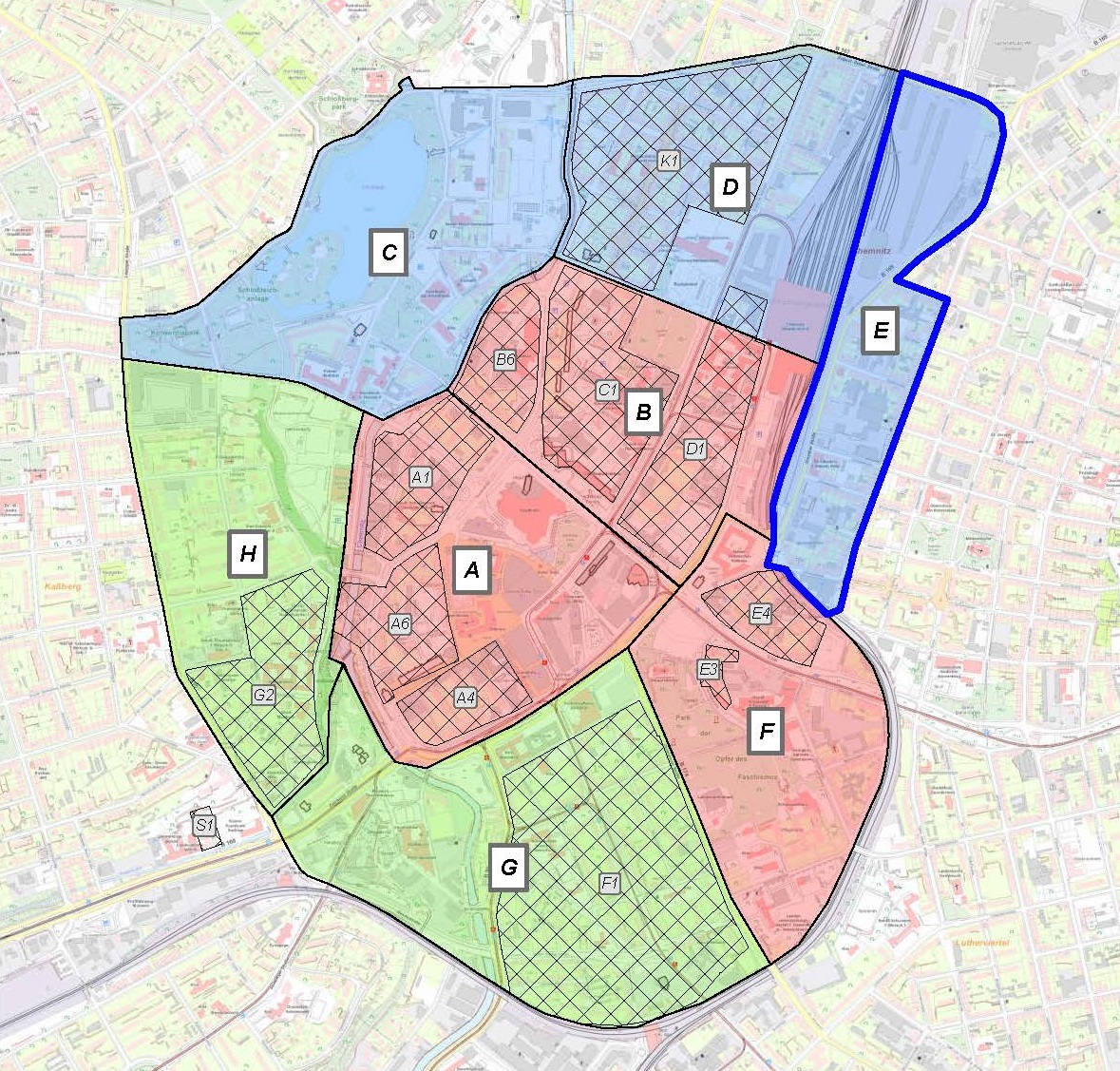 Neue Bewohnerparkzonen: Stufe 2b (ab Juli 2024): Zone E