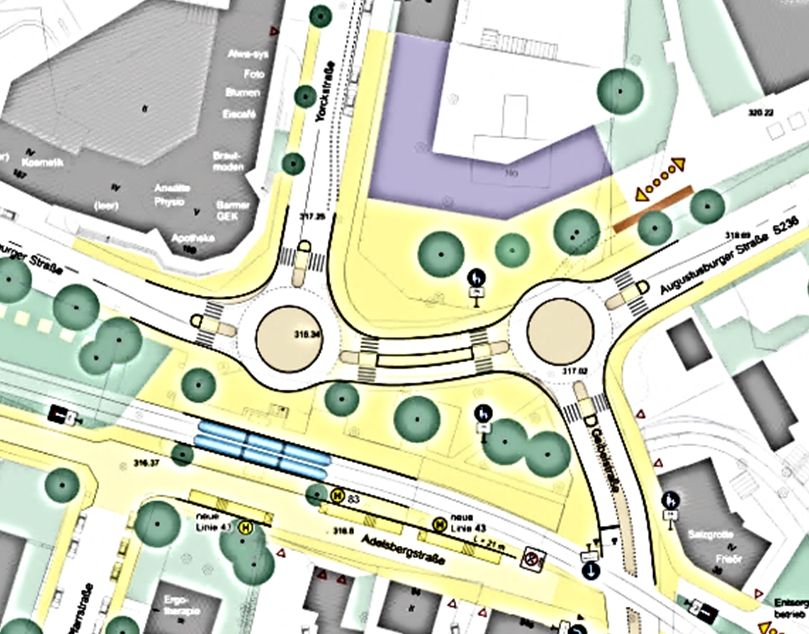 Variante zum geplanten Umbau des Gablenzplatzes